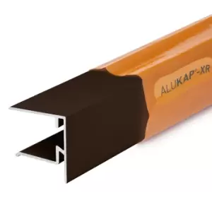 Alukap -XR 25mm End Stop Bar 4.8m Brown
