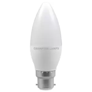 Crompton Lamps LED Candle 5W B22 Dimmable Warm White Opal (40W Eqv)