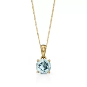 JG Signature 9ct Gold Aquamarine Necklace