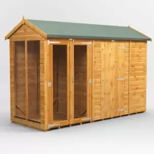 10x4 Power Apex Summerhouse Combi Building including 6ft Side Store