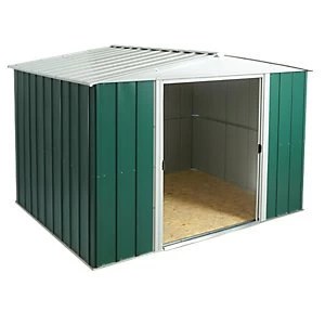 Rowlinson Metal Apex Shed with Floor 10 x 8 ft