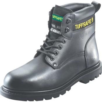 BBB02 Welted Mens Black Safety Boots - Size 6