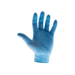Scan - ks-st RT021 Blue Nitrile Disposable Gloves Large Box of 100 scaglodnl