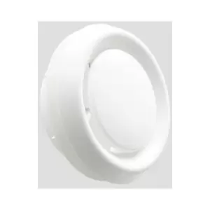 Manrose 100mm/4 Internal Round Circular Air Diffuser with Round Spigot and Adjustable Central Disc - 1250