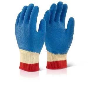 Click KutStop KLGFC Large Size 9 Latex Fully Coated Full Cuff Protective Gloves with a Kevlar String Knitted Shell Blue