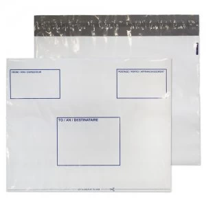 Purely Packaging Polypost Polythene Pocket Peel and Seal White C3+ 330