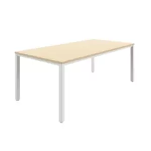 Fraction Infinity 200 X 100 Meeting Table - Maple With White Legs