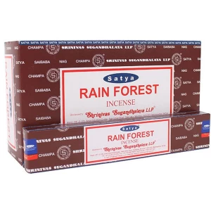 Box of 12 Packs of Rainforest Incense Sticks by Satya