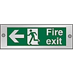 Fire Exit Sign Left Arrow Acrylic 10 x 30 cm