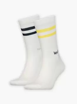 Levis Regular Cut Sport Stripe Socks 2 pack - Multi Colour / Yellow/Navy