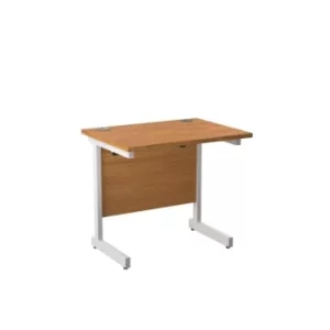 1800 X 800 Single Upright Rectangular Desk Nova Oak-White