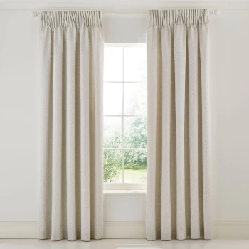 Morris & Co Grey Cotton Panama 'Wandle' Lined Curtains - 167cm x 228cm drop