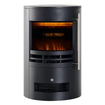 HOMCOM Freestanding Electric Fireplace Heater with Thermostat Control, 1000W/2000W - Black