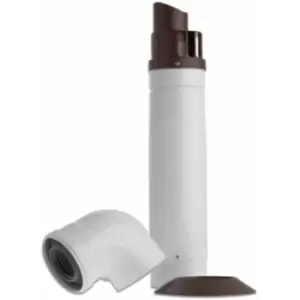 Baxi Multifit Telescopic Horizontal Boiler Flue Including Low Profile Bend 60mm/100mm White - 627064