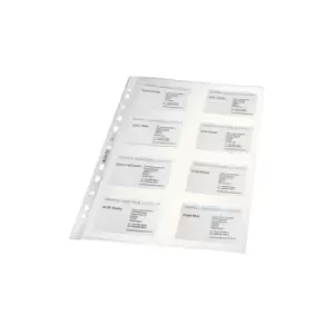 Leitz Business Card Pocket A4 Crystal Clear, strong 0.105mm