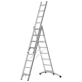 Hymer 7024724 AluPro Black Line Smart Base Combination Ladder 3 x 8 Tread