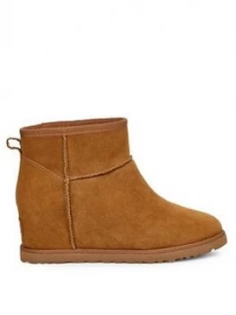 Ugg Classic Femme Hidden Wedge Mini Ankle Boots - Chestnut