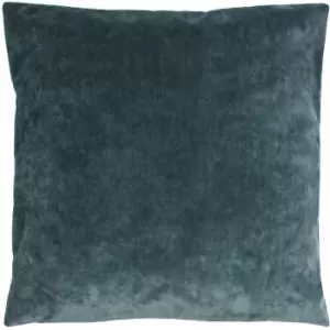Camden Micro-Corduroy Velvet Cushion Cover, Denim, 50 x 50 Cm - Furn