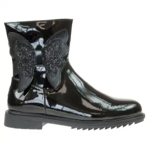 Lelli Kelly Girls Eneva Butterfly Ankle Boot - Black Patent, Size 2.5 Older