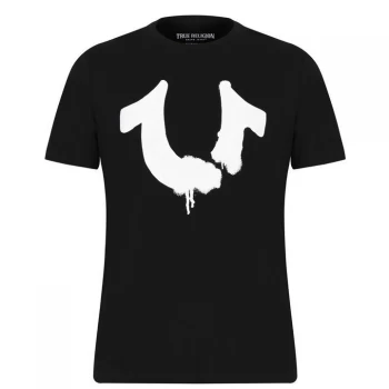 True Religion Horseshoe Ink T Shirt - Black