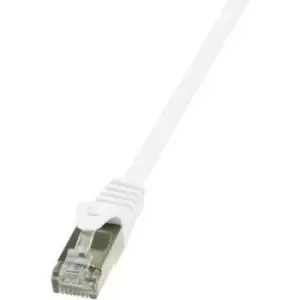 LogiLink CP2111S RJ45 Network cable, patch cable CAT 6 F/UTP 20.00 m White incl. detent