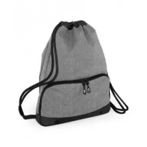 Bagbase Athleisure Water Resistant Drawstring Sports Gymsac Bag (One Size) (Grey Marl)