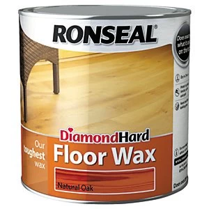 Ronseal Diamond Hard Floor Wax Oak 2.5L