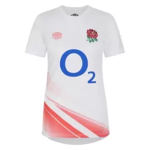 Umbro England Rugby Warm Up Shirt 2023 2024 Womens - White