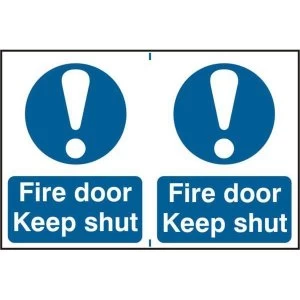 ASEC Fire Door Keep Shut 200mm x 300mm PVC Self Adhesive Sign