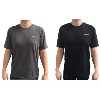 Stanley Clothing T-Shirt Twin Pack Grey & Black - XL