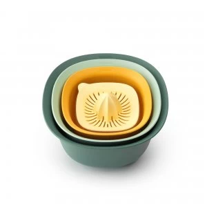 Brabantia Tasty+ Mixing Bowl Set Green and Yellow