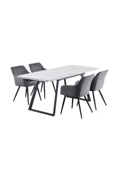 'Camden Toga' LUX Dining Set a Table and Chairs Set of 4