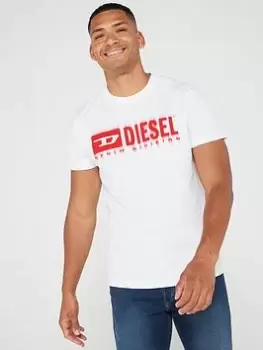 Diesel Large Logo T-Shirt - White, Size S, Men