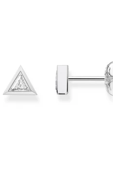 Ladies Thomas Sabo Sterling Silver Glam & Soul Clear Triangle Stud Earrings H1967-051-14