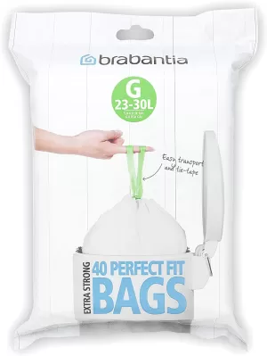 Brabantia PerfectFit 30 Litre Size G Bin Liners - Pack of 20