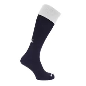 Canterbury Mens Playing Cap Rugby Sport Socks (XS) (Navy/White)