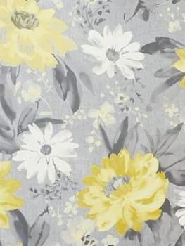 Arthouse Painted Dahlia Floral Ochre Wallpaper