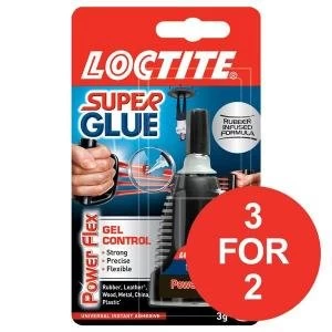 Loctite Super Glue Power Flex Gel Control 3g 3 for 2 April June 2018