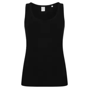 SF Womens/Ladies Feel Good Stretch Sleeveless Vest (XS) (Black)
