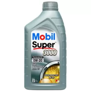 6 x Mobil Super 3000 Formula VC 0W-20 Synthetic 1L Engine Oil Lubricant 153319