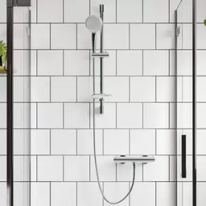 Gsrp Thermostatic Cool Touch Bar Mixer Shower Chrome Modern - Silver - Gainsborough