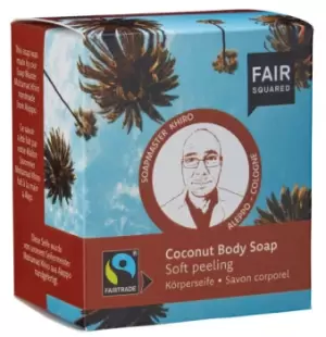 Fair Squared Body Soap (Coconut) Soft Peeling (includes cotton soap bag) 2x80g