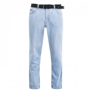 Pierre Cardin Web Belt Mens Jeans - Solid Light