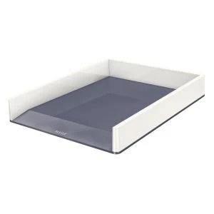 Leitz WOW Letter Tray Dual Colour White Grey for Format A4 53611001