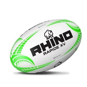 Rhino Rapide XV Rugby Ball 3 White