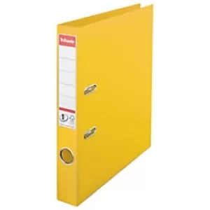 Esselte No. 1 Plastic Lever Arch File A4 50 mm Yellow Pack of 10