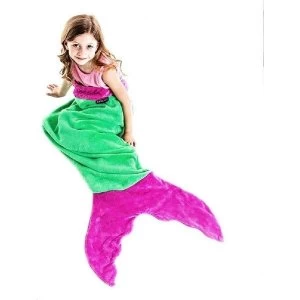 Mermaid Tail Blanket For Children (Green/Pink)