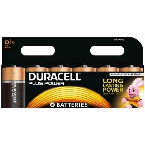 Duracell Plus Power D Size Batteries Pack of 6