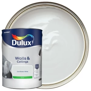 Dulux Walls & Ceilings Cornflower White Silk Emulsion Paint 5L