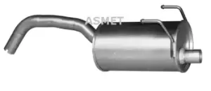 ASMET Rear silencer 16.090 End silencer,Rear exhaust silencer FORD,FIAT,KA (RU8),PANDA (169),500 (312),500 C (312)